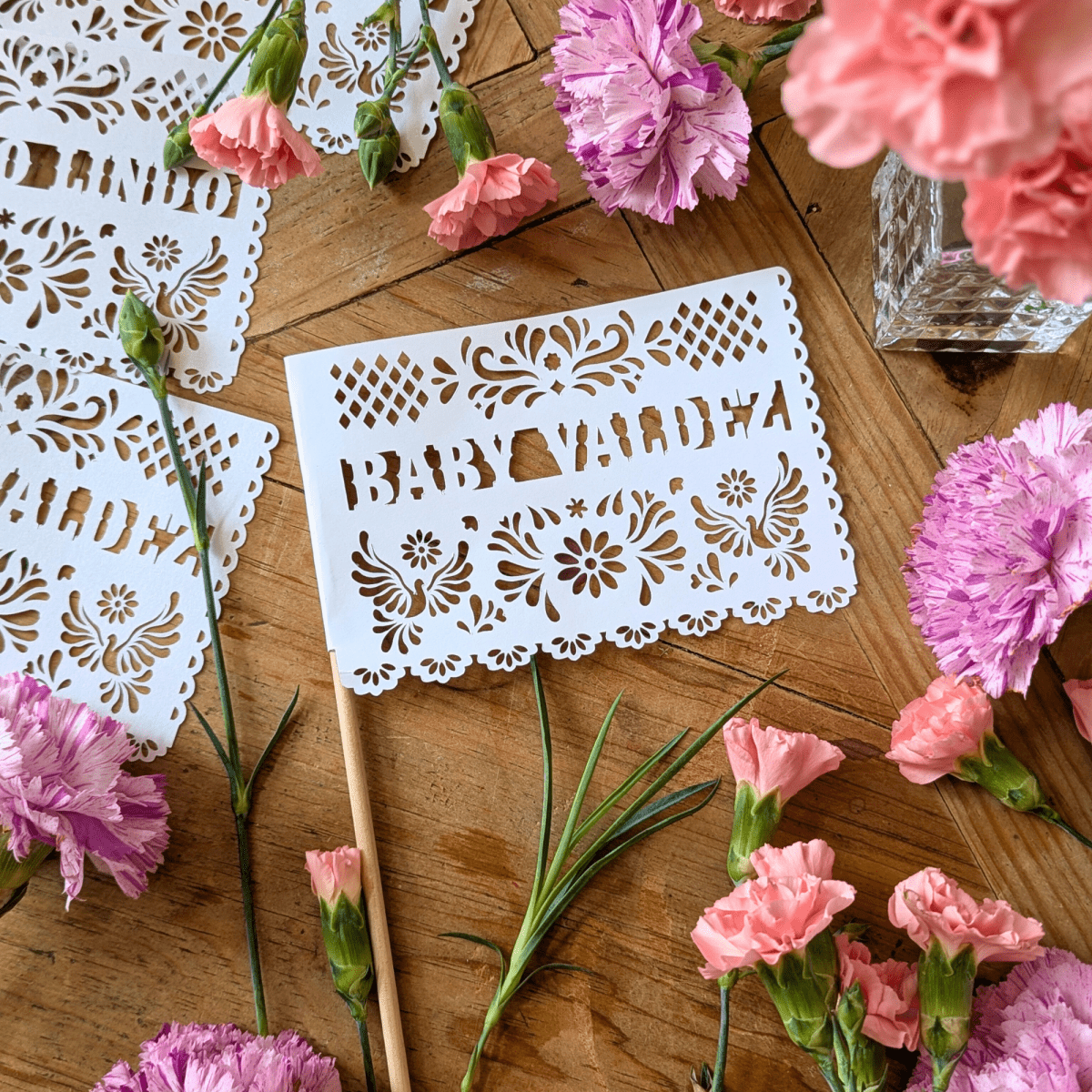 Personalized Papel Picado Baby Shower Flags - Lula Flora