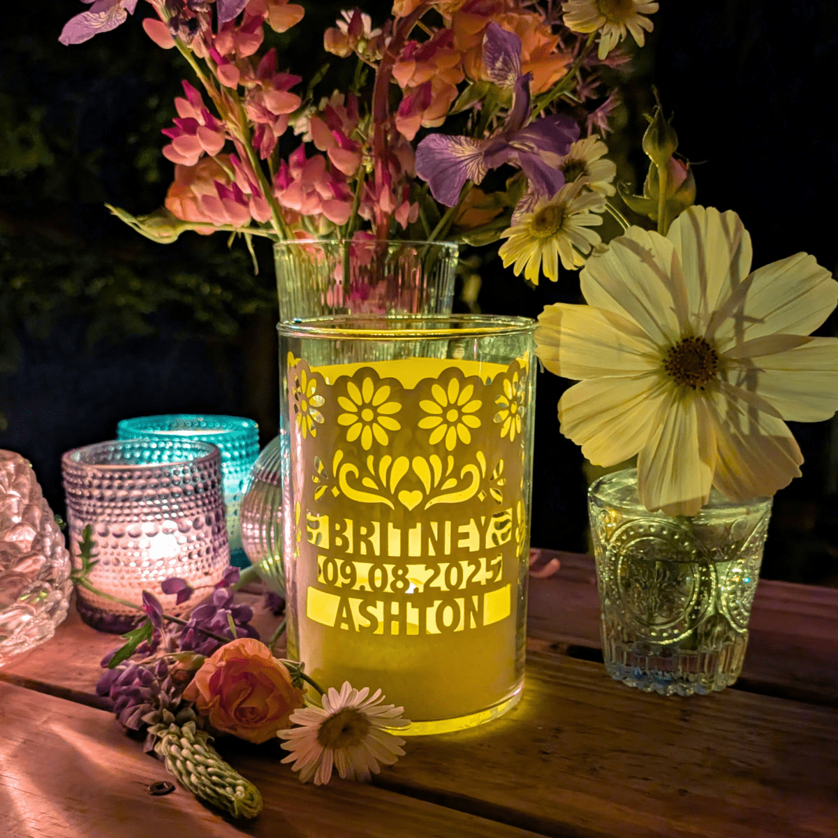 Personalized Wedding Luminaries - Lula Flora