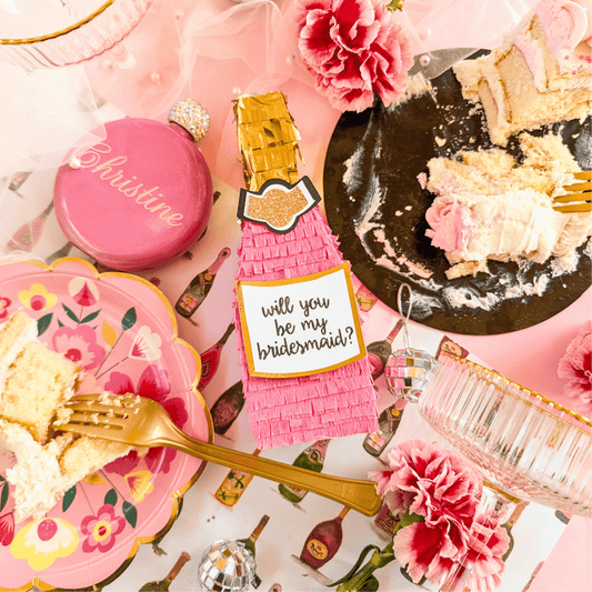 Pink Champagne Bridesmaid Proposal Box - Lula Flora
