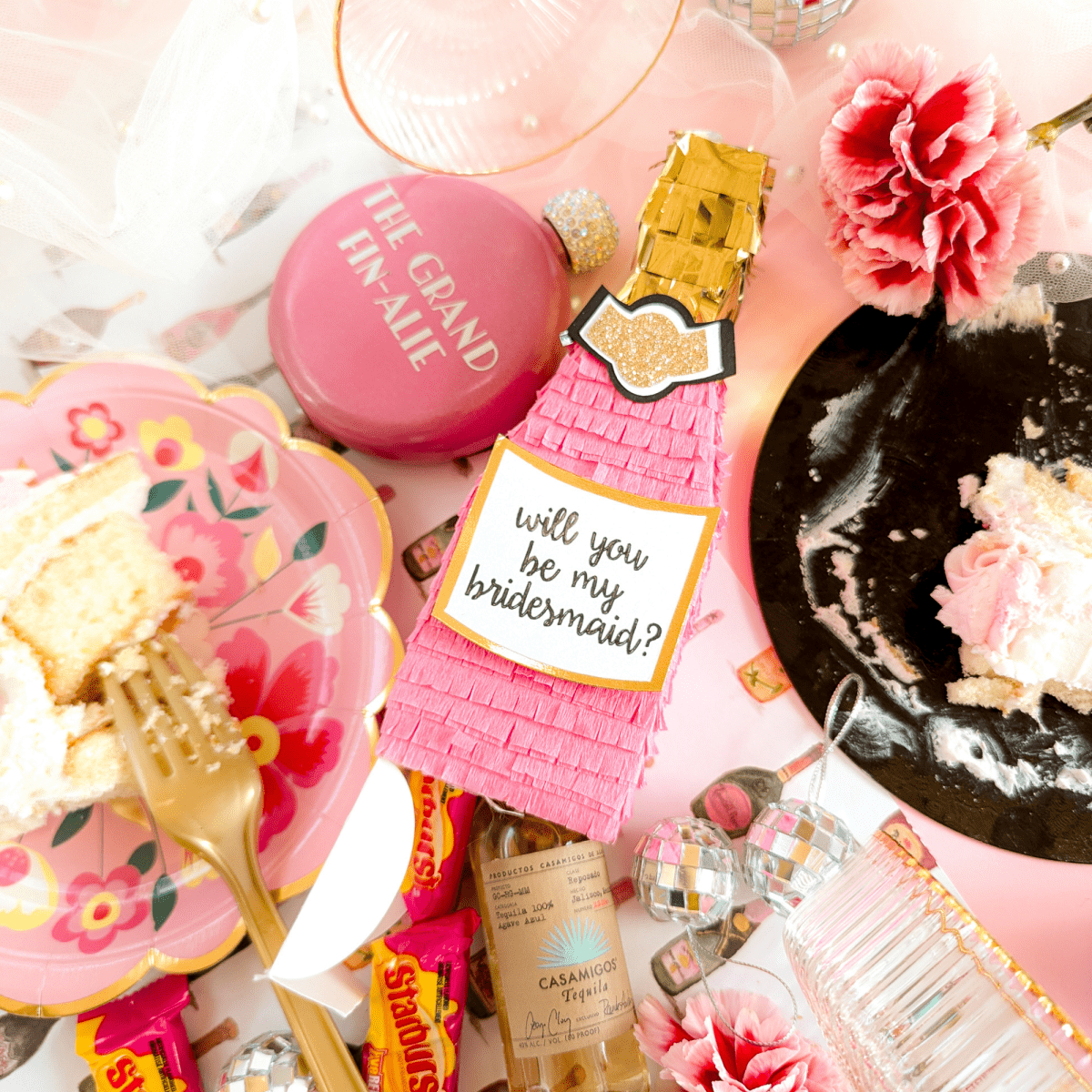 Pink Champagne Bridesmaid Proposal Box - Lula Flora