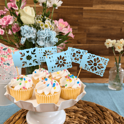 Pink Cielito Lindo Cupcake Toppers - Lula Flora
