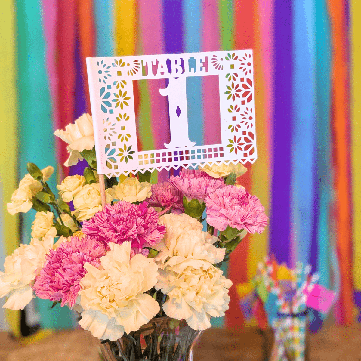 Rustic Spanish Tile Design Table Numbers - Lula Flora