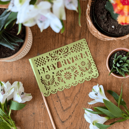 Sage Green Cielito Lindo Baby Shower Flags - Lula Flora