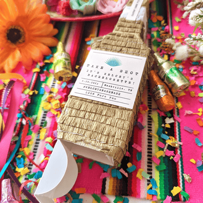 Tequila Piñata Bridesmaid Proposal Box - Gold - Lula Flora