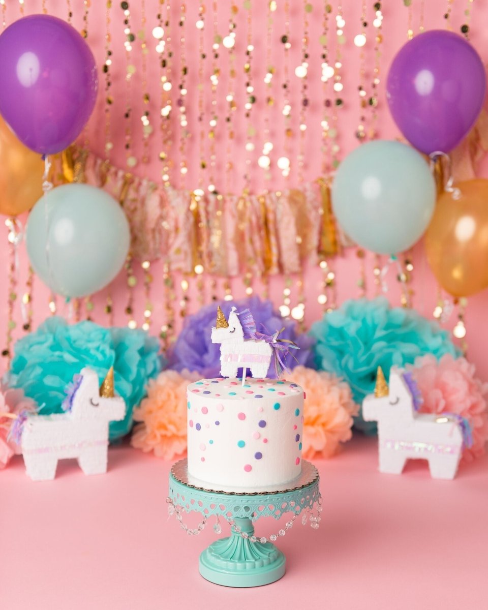 Mini Unicorn Piñata Cake Topper