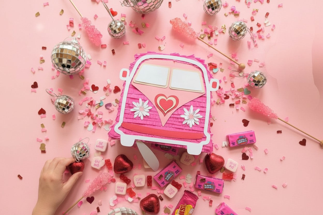 Groovy Love Hippie Van Mini Piñatas | Set of 3